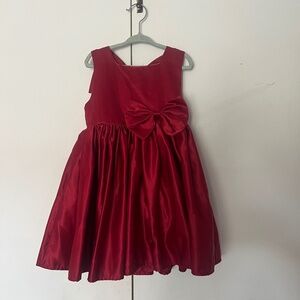 Scoop Neck Flower Girl Dress Red Wine toddler size